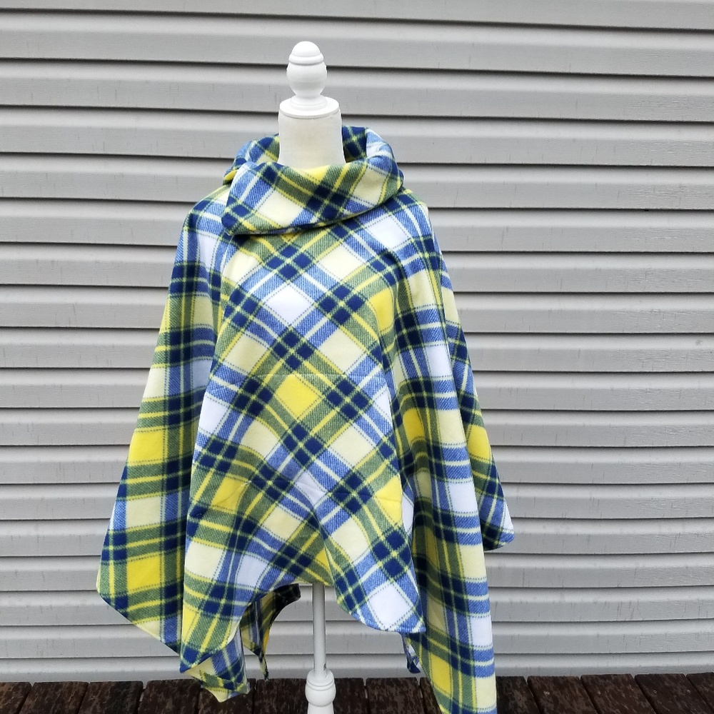 Fleece poncho home made
